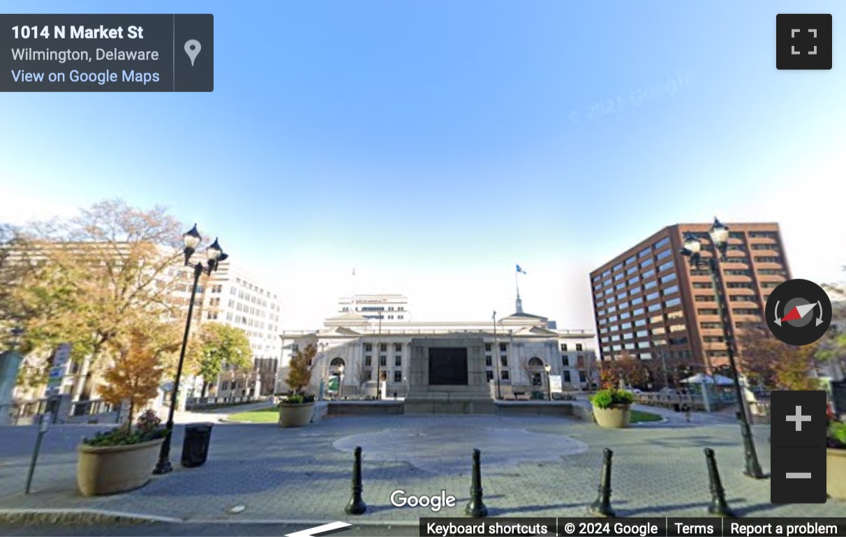 Street View image of 901 North Market Street, 1st Floor, Wilmington (Delaware)