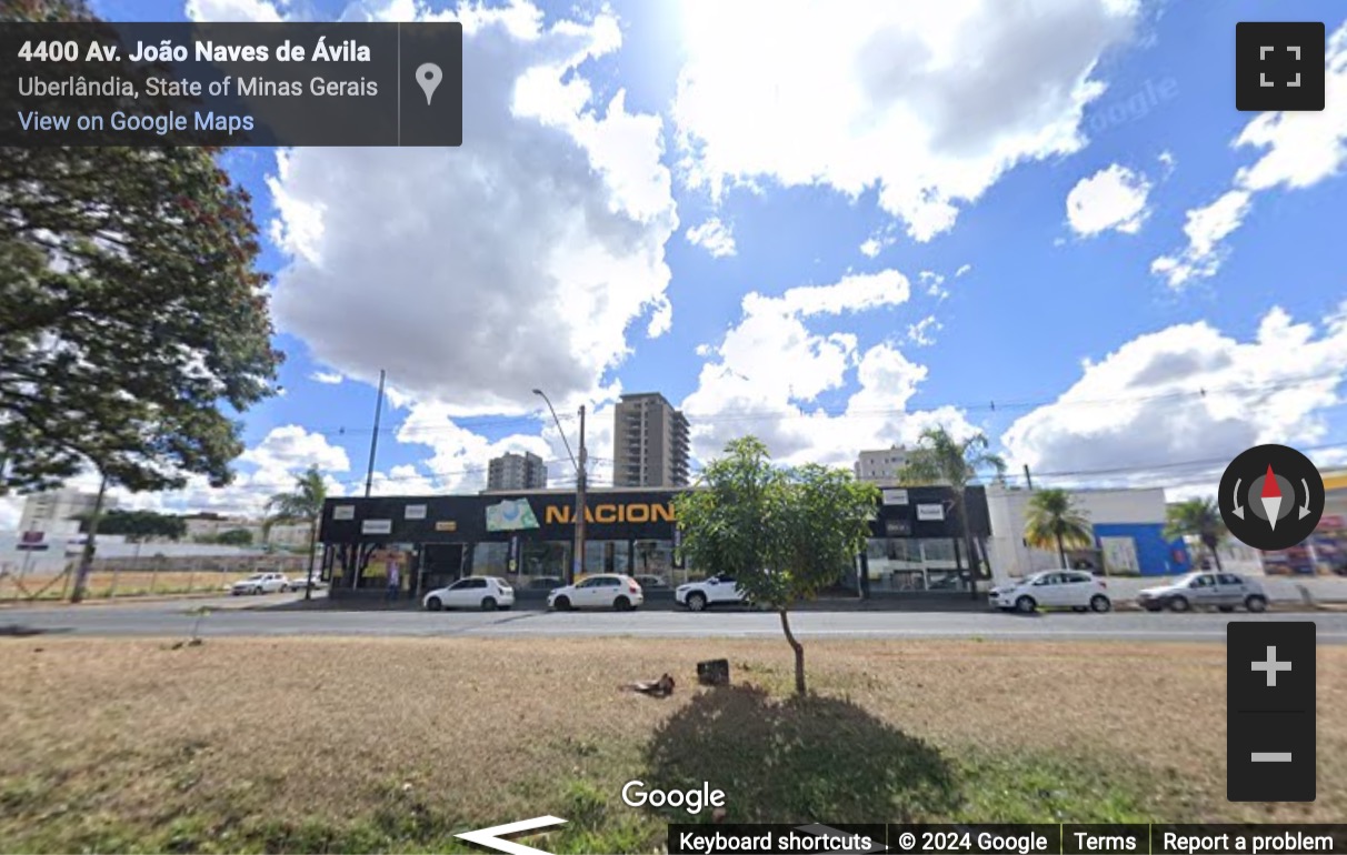 Street View image of João Naves de Ávila Avenue, 1331, Center Office Corporate Building, Uberlandia