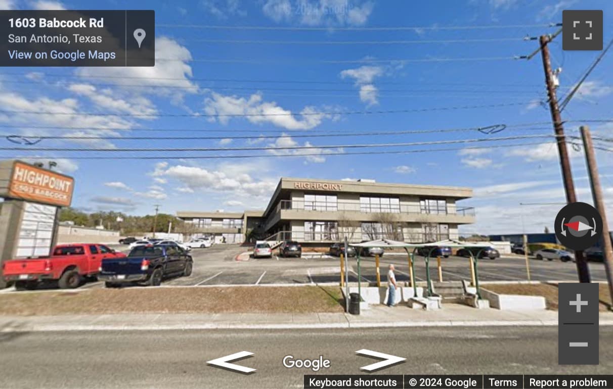 Street View image of 1603 Babcock Road, Suite 238, San Antonio, Texas