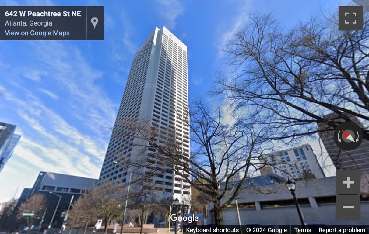 Street View image of 600 W Peachtree St NW, 17th Floor, Atlanta, Georgia
