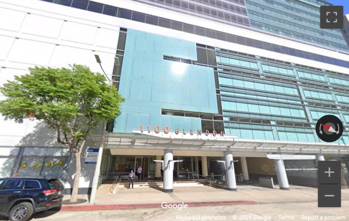 Street View image of 1100 Glendon Avenue, 17th Floor, Los Angeles, California
