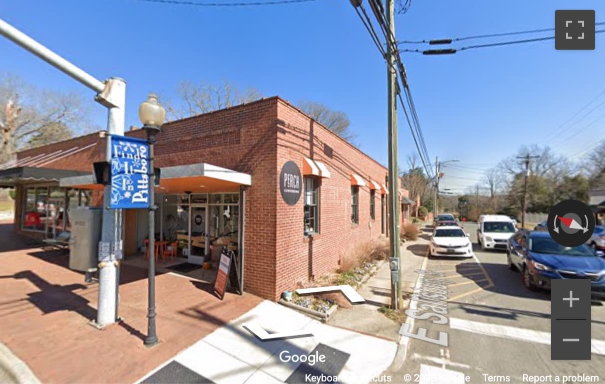 Street View image of 102 Hillsboro Street, Pittsboro, North Carolina
