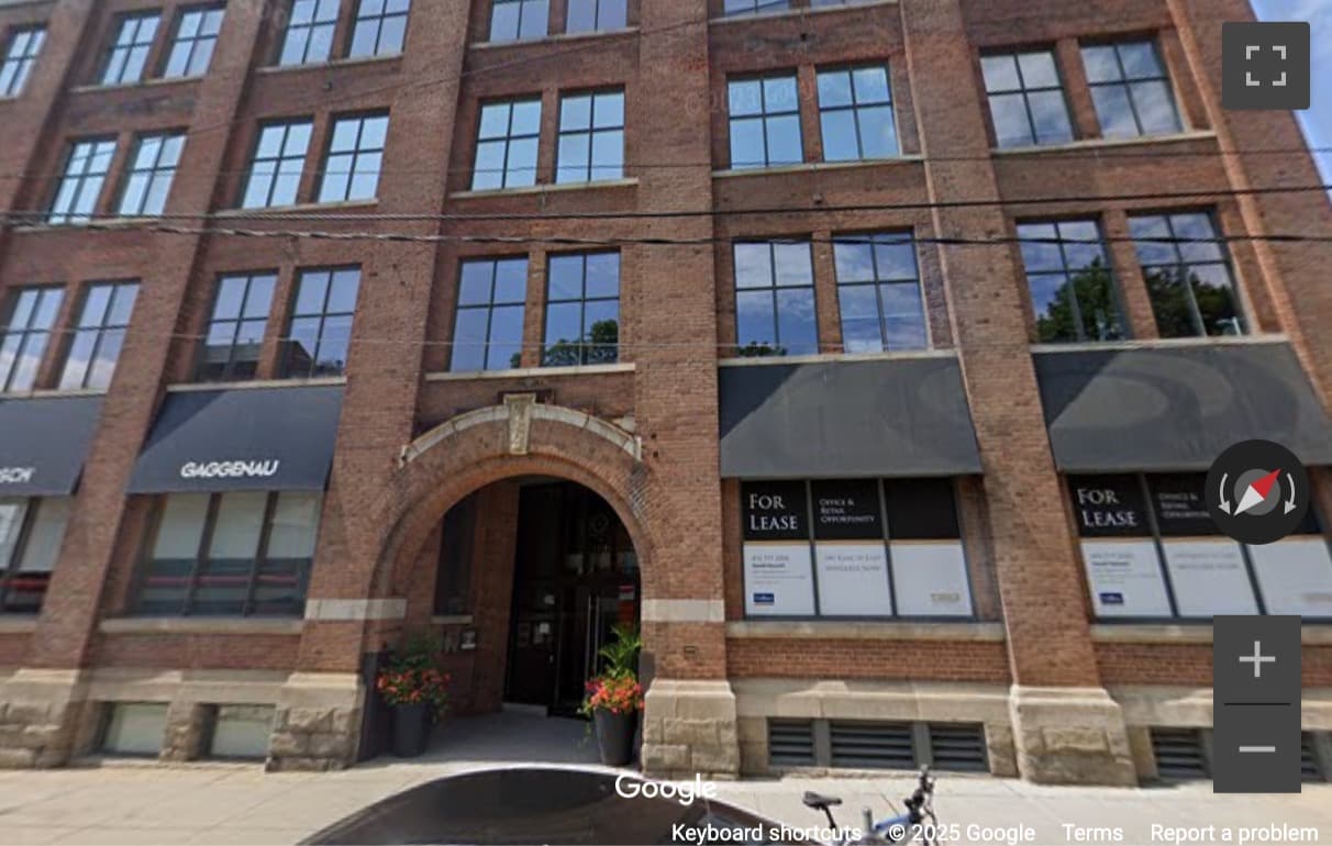 Street View image of 340 King Street East, Toronto, Ontario