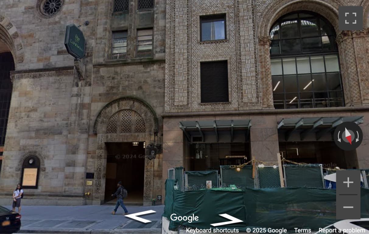 Street View image of 125 Park Avenue, 25th Floor, New York City
