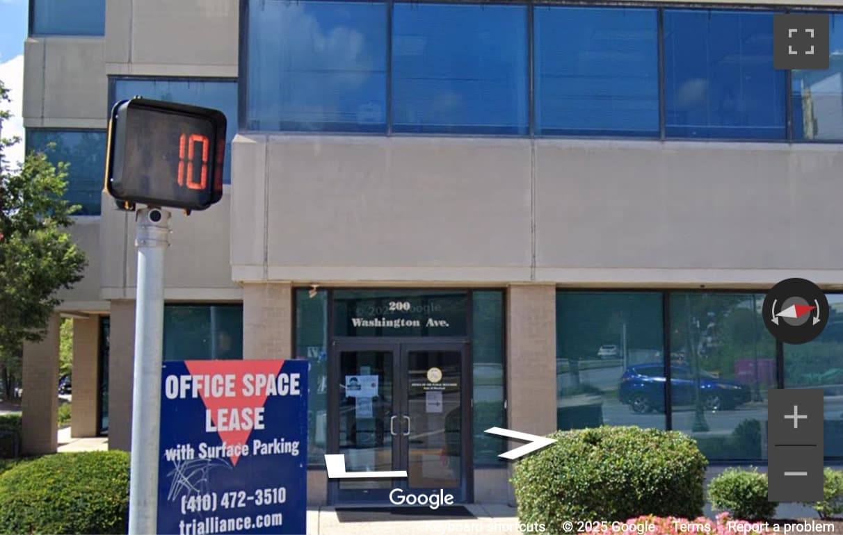 Street View image of 200 Washington Avenue, Floor 5, Towson, Maryland
